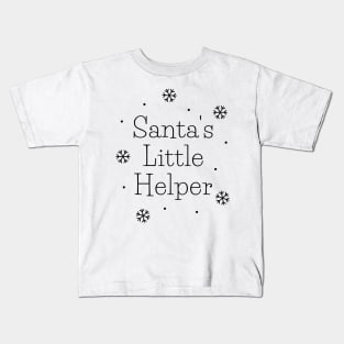 Santa's Little Helper. Cute Christmas design with snowflakes Kids T-Shirt